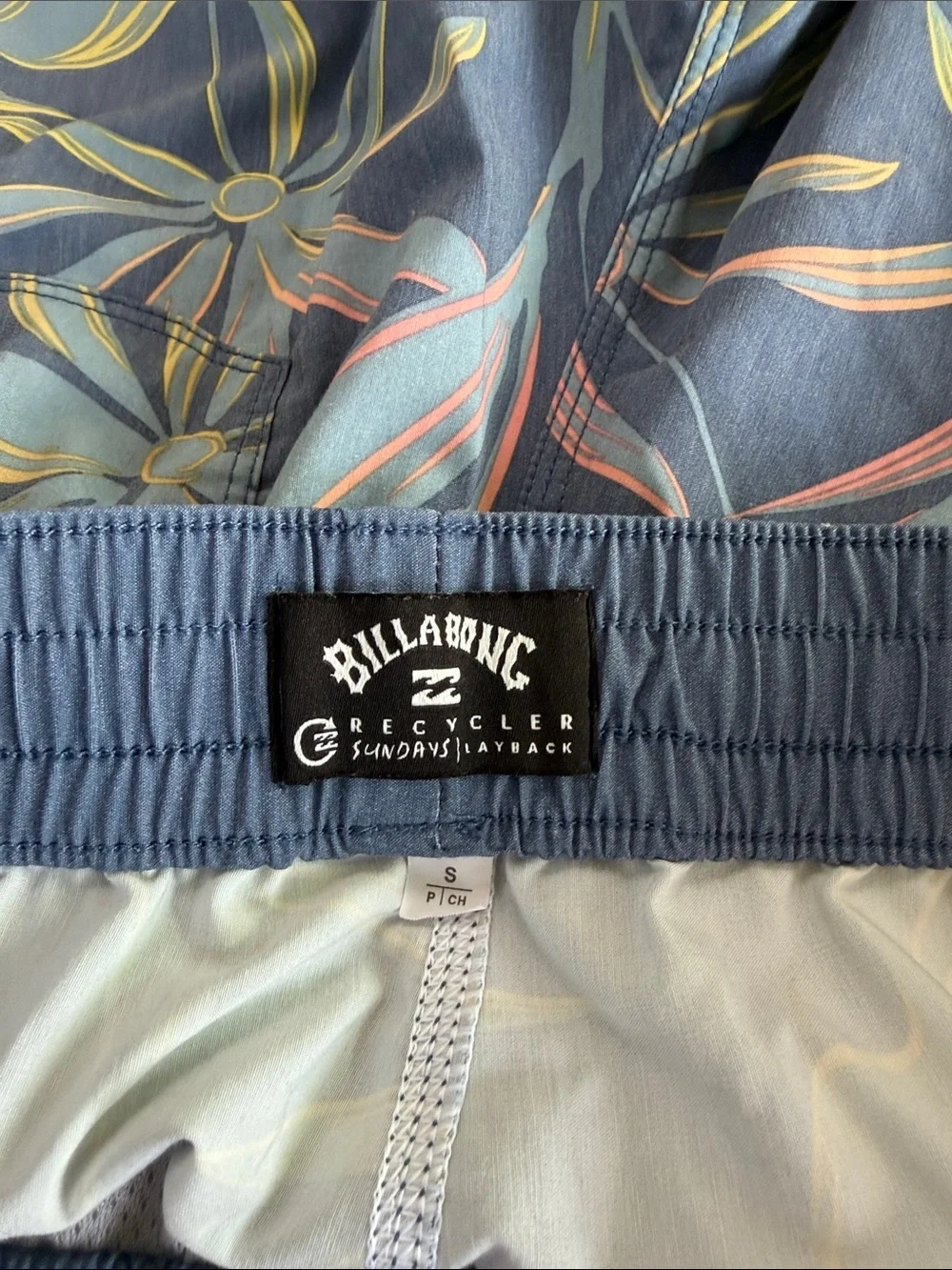 Billabong Blue Floral-Print Men's Board Shorts